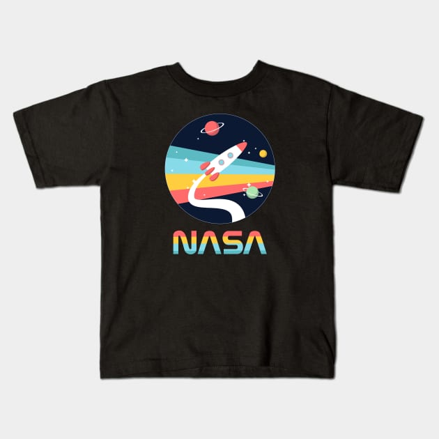 Nasa Kids T-Shirt by Abderrahmaneelh